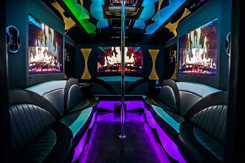 Luxury limousine interior