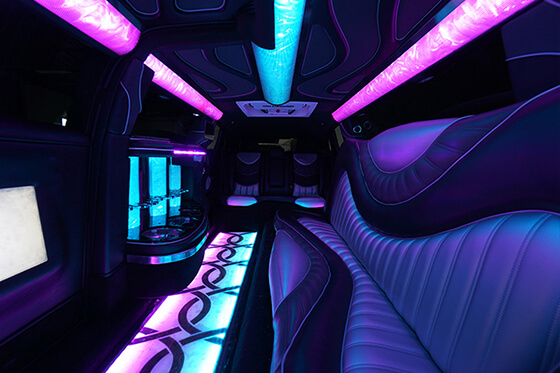 inside the limo