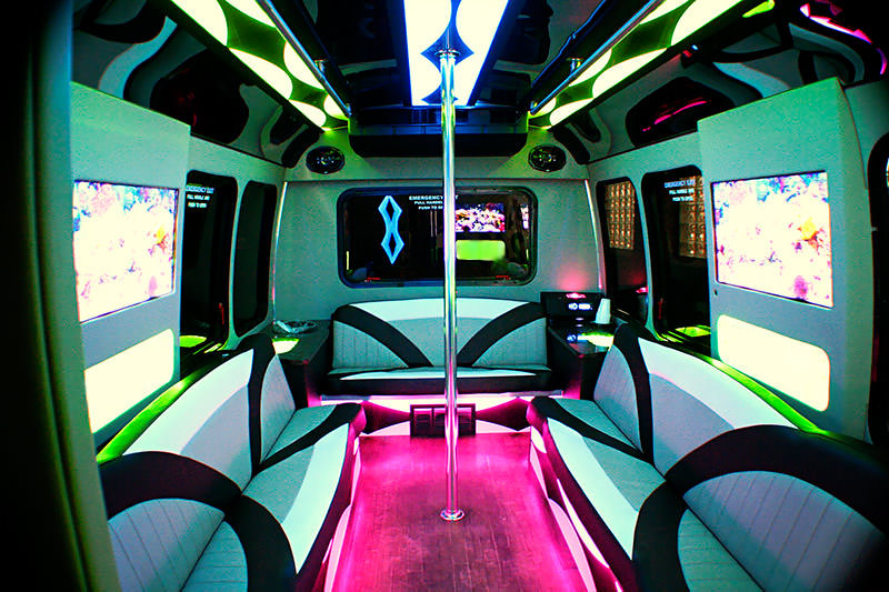 luxury party bus interior